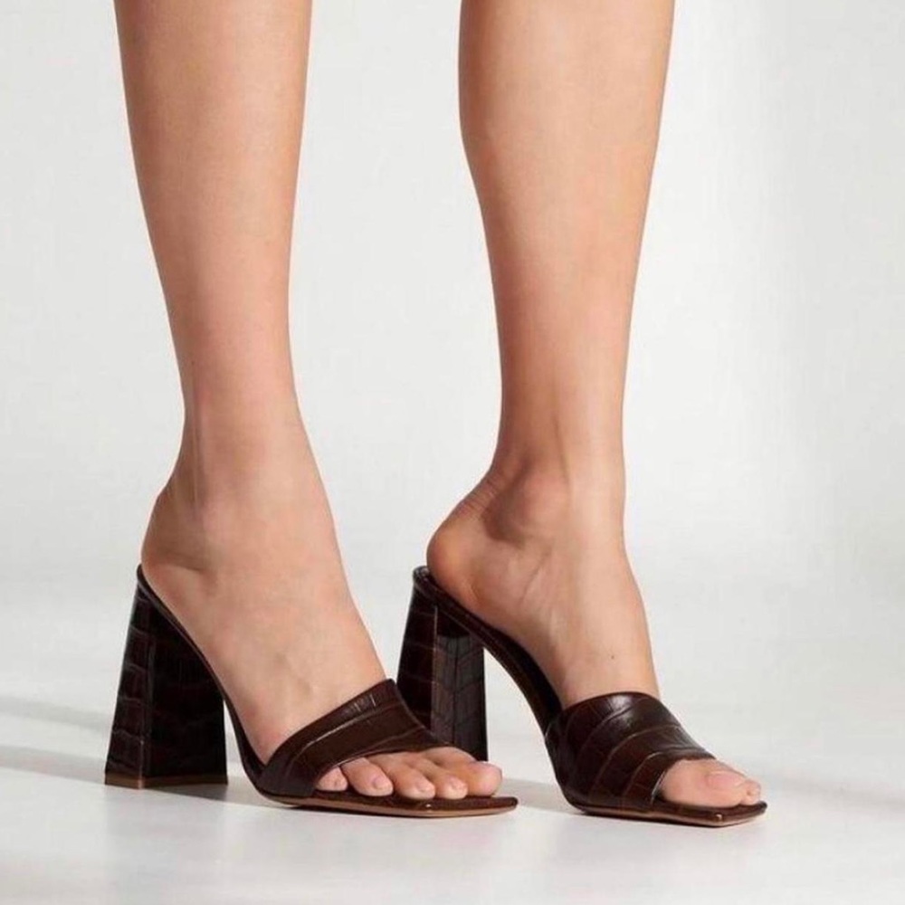 Tony Bianco Beema croc sandals